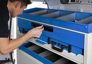 01_Storage Space inside Drawers in Vans equipped by Van Extras